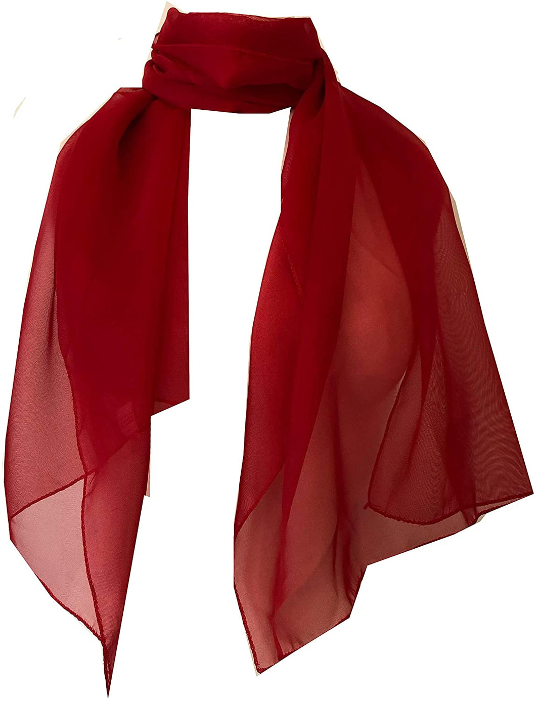 Plain red Chiffon Style Scarf Thin Pretty Scarf Great for Any Outfit Lovely Gift