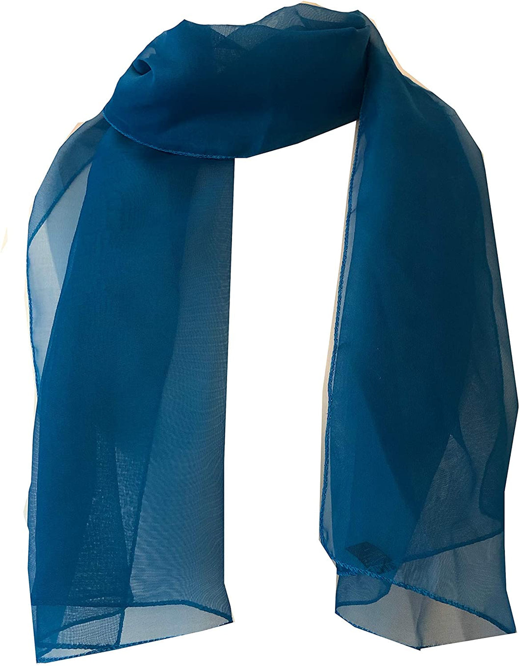 Plain Teal Chiffon Style Scarf Thin Pretty Scarf Great for Any Outfit Lovely Gift