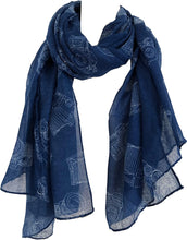 Load image into Gallery viewer, Pamper Yourself Now Blue car Design Scarf Lovely Soft Scarf Fantastic Gift
