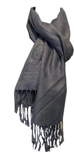 Load image into Gallery viewer, Plain Silver grey Pashmina Style Scarf/wrap.
