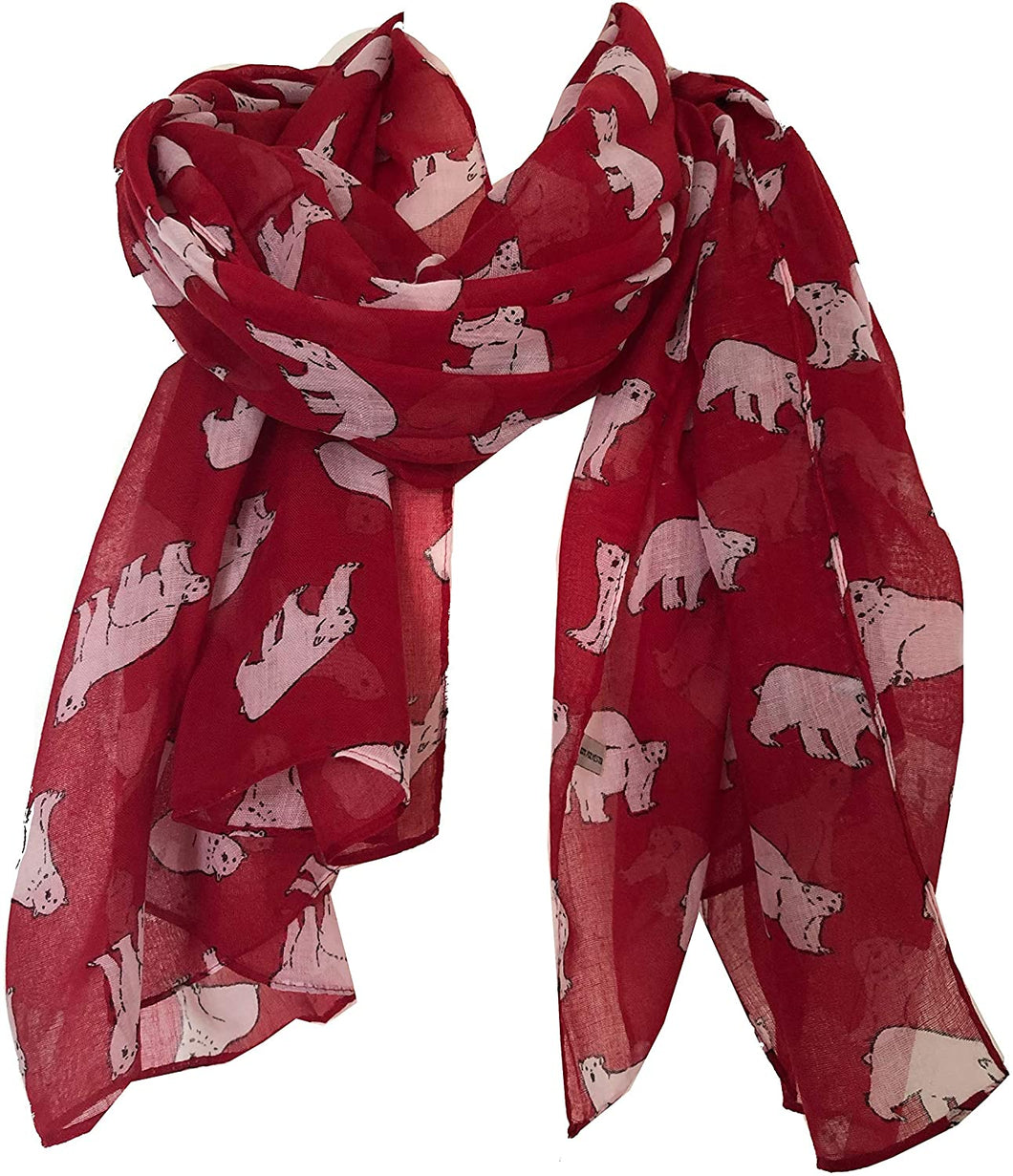 Polar bear long soft scarf/wrap
