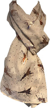 Load image into Gallery viewer, Pamper Yourself Now Cream with Gold Fairy Design Long Scarf/wrap
