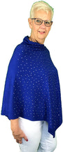 Load image into Gallery viewer, Pamper Yourself Now Royal Blue with Diamante Sparkle Poncho
