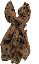 Load image into Gallery viewer, Pamper Yourself Now Beige Sketched Sheep Design Long Scarf
