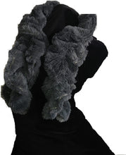 Load image into Gallery viewer, Pamper Yourself Now Grey Faux Fur Stretchy Scarf with Tuck. Lovely Warm Winter Fantastic Gift
