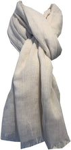 Load image into Gallery viewer, Pamper Yourself Now Cream Plain Soft Long Scarf/wrap with Frayed Edge
