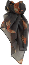 Load image into Gallery viewer, Pamper Yourself Now Dark Grey Fox Fashion Scarf Long Soft wrap/Sarong
