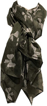Load image into Gallery viewer, Pretty bow design womens Scarf, great present/gifts. (Green with white bows)
