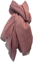 Load image into Gallery viewer, Baby pink plain soft long Scarf/wrap with frayed edge
