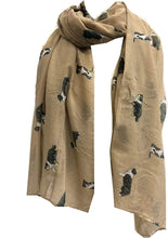 Load image into Gallery viewer, Beige border collie dog scarf
