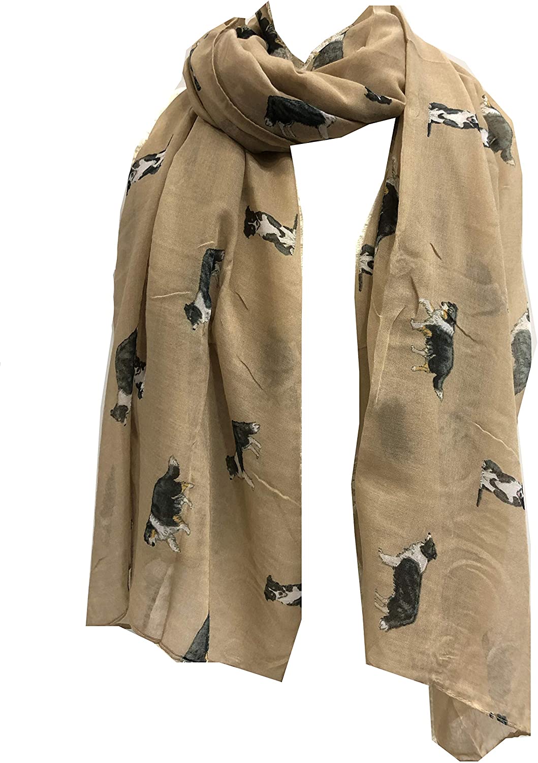 Beige border collie dog scarf