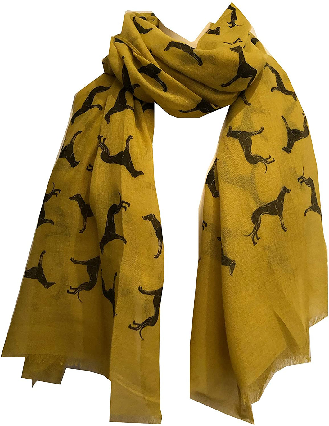 mustard greyhound scarf