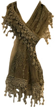 Load image into Gallery viewer, Beige lace scarf
