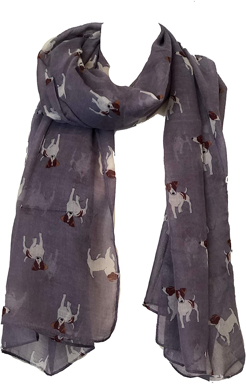 Pamper Yourself Now Purple Jack Russell Dog Scarf/wrap