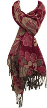 Load image into Gallery viewer, Pink Flower Design Women&#39;s Pashmina/Scarf/wrap. Lovely Present/Gift for Any Lady in Your Life.
