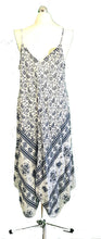 Load image into Gallery viewer, White with Blue Elephant Design Handkerchief Dress Made in Italy (AA74)
