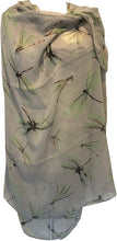 Load image into Gallery viewer, Pamper Yourself Now Grey with Coloured Big Dragonfly Design Scarf Lovely Soft Scarf Fantastic Gift
