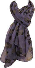 Load image into Gallery viewer, Pamper Yourself Now Light Purple Sketched Sheep Design Long Scarf

