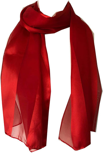 red chiffon scarf