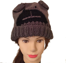 Load image into Gallery viewer, Pamper Yourself Now Grey Beanie hat with buldog Design
