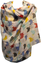 Load image into Gallery viewer, Pamper Yourself Now White with Different Coloured Chickens/Hen Design Ladies Long Soft Scarf
