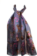 Load image into Gallery viewer, Pamper Yourself Now Teddy Bear Thin Scarf, 150cm X 50cm, Grey
