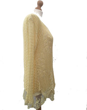 Load image into Gallery viewer, Pamper Yourself Now ltd Ladies Yellow Crochet lace Long Sleeve top.Made in Italy (AA2)
