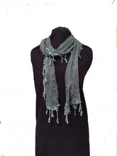 Load image into Gallery viewer, Green lace with Spiral Design Long Soft Scarf
