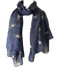 Load image into Gallery viewer, Blue English bulldog scarf
