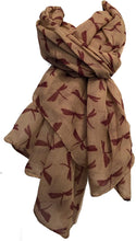 Load image into Gallery viewer, Pamper Yourself Now Ladies Scarf Beige with mavue Dragonfly Fashion Long Soft wrap/Sarong
