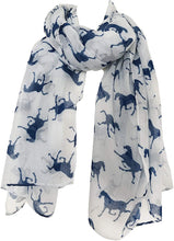 Load image into Gallery viewer, Pamper Yourself Now Horse Animal Print Scarves London Fashion Long Soft Scarves
