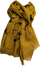 Load image into Gallery viewer, mustard greyhound scarf
