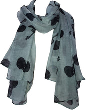 Load image into Gallery viewer, Pamper Yourself Now Green with Black Violin Scarf Lovely Long Soft Scarf Fantastic Gift

