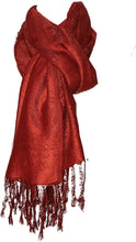 Load image into Gallery viewer, Plain Red Pashmina Style Scarf/wrap.
