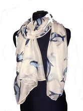 Load image into Gallery viewer, Pamper Yourself Now White Whales Long Soft Scarf

