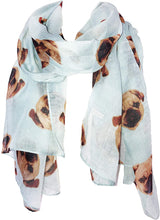 Load image into Gallery viewer, Pamper Yourself Now Green Pug Scarf Great for Presents/Gifts.
