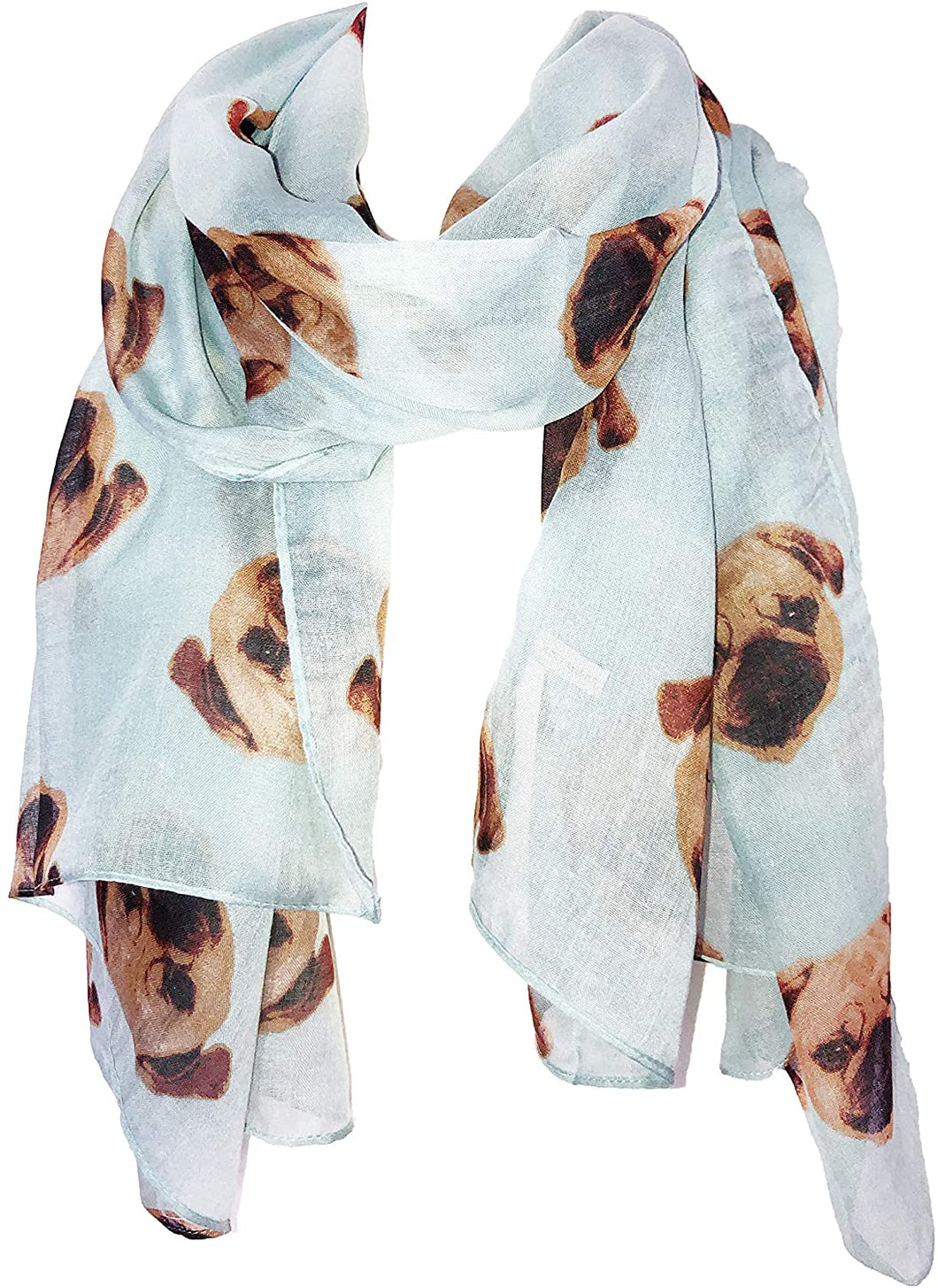 Pamper Yourself Now Green Pug Scarf Great for Presents/Gifts.