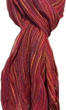 Load image into Gallery viewer, Pamper Yourself Now Dark Pink Multi Coloured Striped Ladies Scarf/wrap
