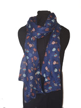 Load image into Gallery viewer, Pamper Yourself Now Navy Blue with Different Coloured air Balloons Scarf/wrap
