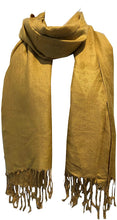 Load image into Gallery viewer, Plain Mustard Pashmina Style Scarf/wrap.
