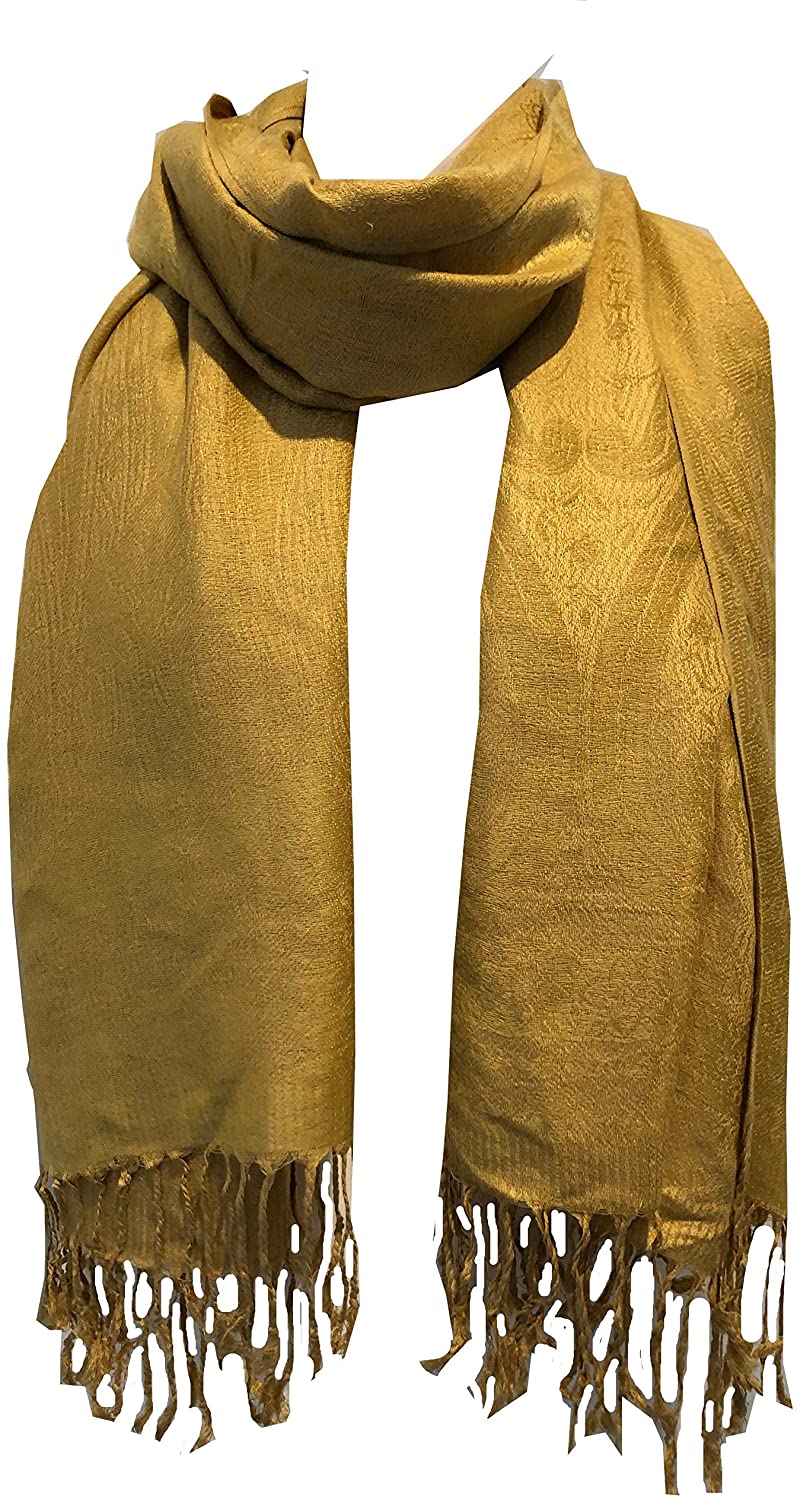 Plain Mustard Pashmina Style Scarf/wrap.