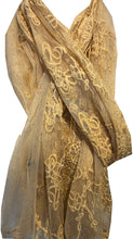 Load image into Gallery viewer, Pamper Yourself Now Yellow/Mustard Pretty lace Soft Long Scarf
