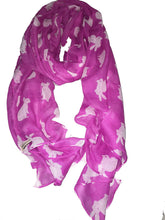 Load image into Gallery viewer, Pamper Yourself Now Pink with White Rabbits Scarf/wrap
