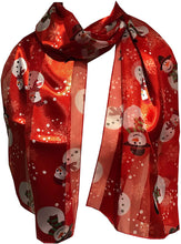 Load image into Gallery viewer, Red snowman scarf
