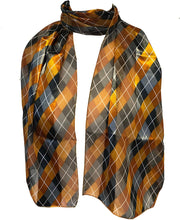 Load image into Gallery viewer, orange and grey tartan
