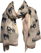 Load image into Gallery viewer, Panda ladies long scarf/wrap. Great for presents/gifts
