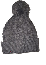Load image into Gallery viewer, Pamper Yourself Now Unisex Grey Winter hat/Beanie with Bobble
