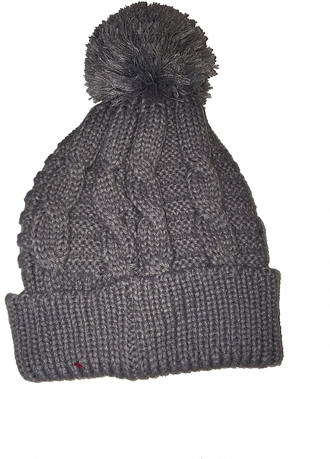 Pamper Yourself Now Unisex Grey Winter hat/Beanie with Bobble