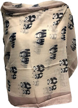 Load image into Gallery viewer, Panda ladies long scarf/wrap. Great for presents/gifts
