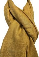 Load image into Gallery viewer, Plain Mustard Pashmina Style Scarf/wrap.
